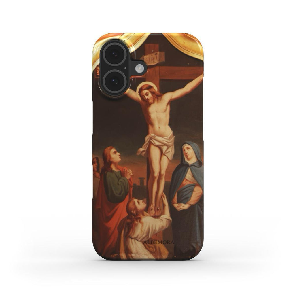 Cover rinforzata con carica batterie Crocifissione