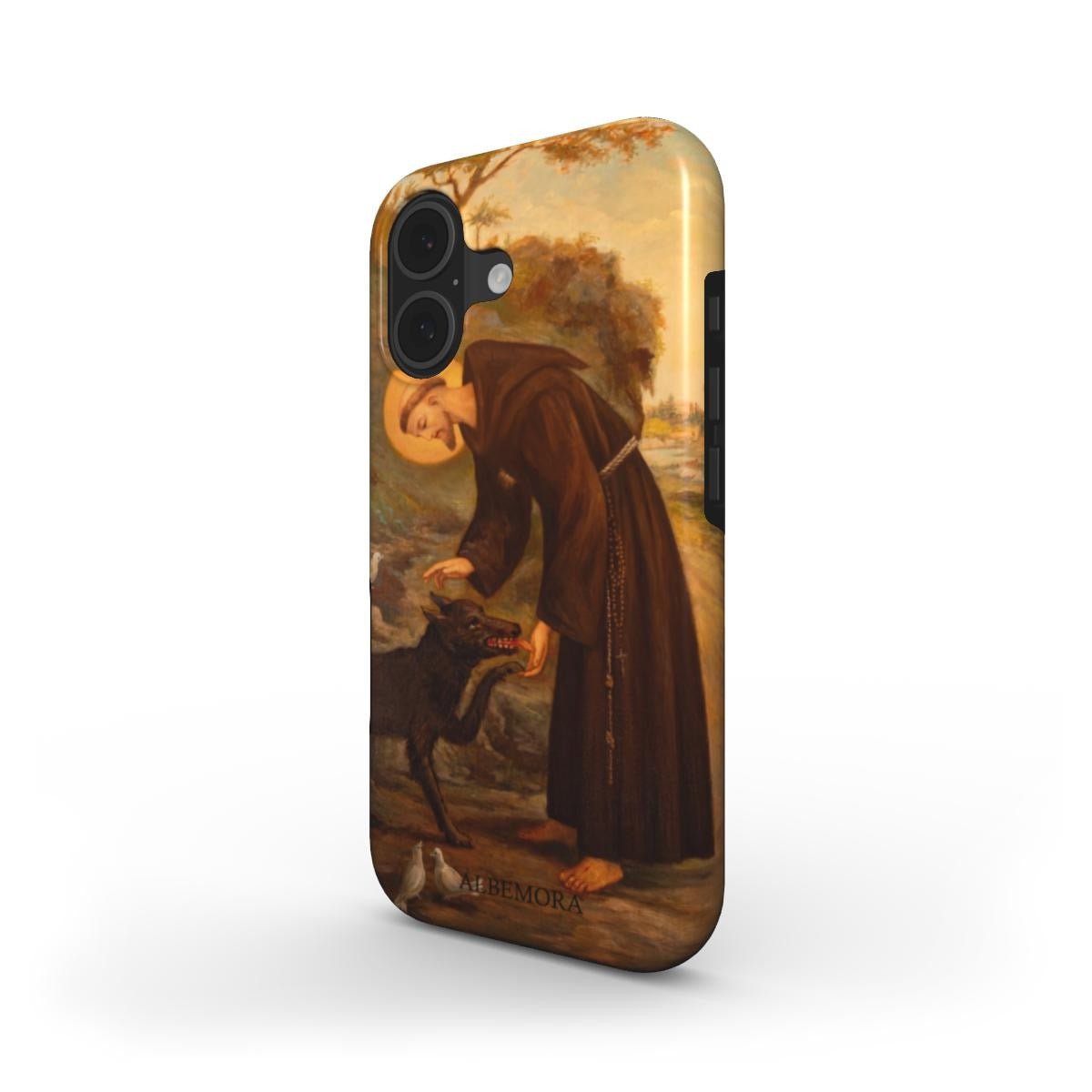 Cover rinforzata con Caricabatterie San Francesco d'Assisi e il lupo